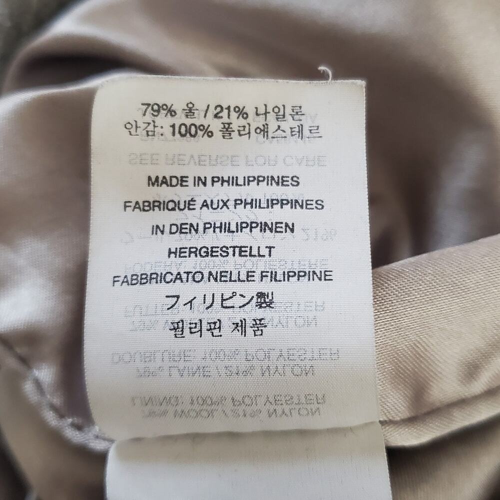 J Crew Stadium Cloth by Nello Gori Cocoon Coat Heather Dusk Gray B2770 Size 4 - Picture 9 of 9